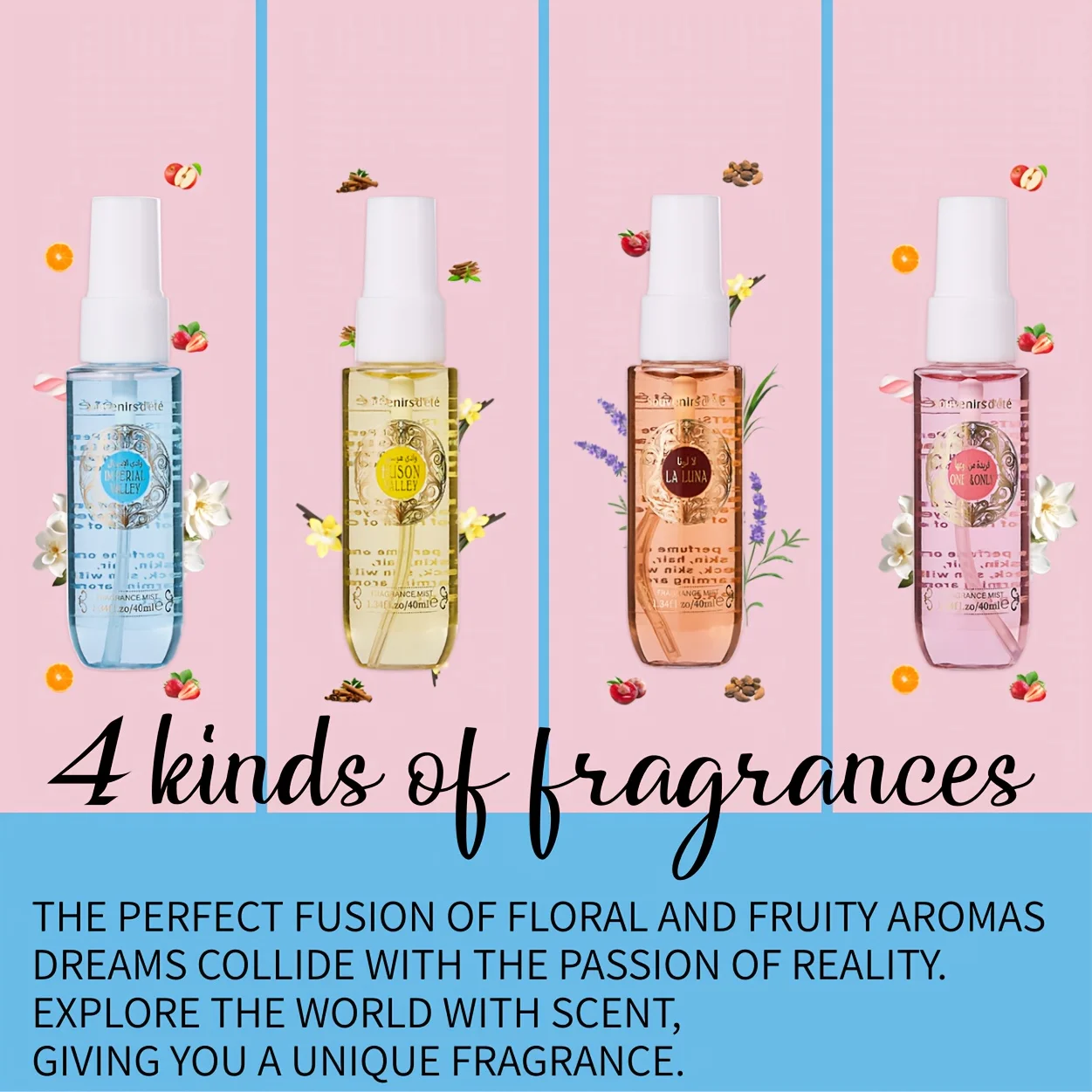 Perfumes em spray corporal 40ml * 4 original sol de janeiro brume parfumé