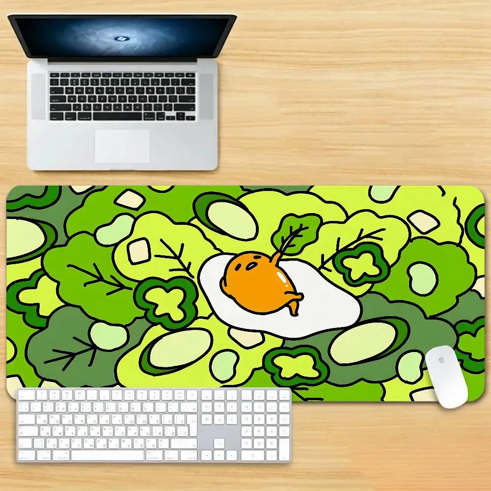 Cute G-Gudetama Gaming Mouse Pad Non-Slip Lock Stitched Edge Large Office Desk Mat For Computer And Keyboard