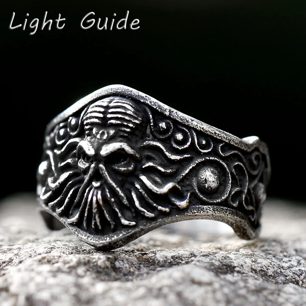 2022 Retro Great Cthulhu Worship Ring For Man Woman Punk Mysterious Charm Fashion Octopus Rings Sea Monster Jewelry Accessories