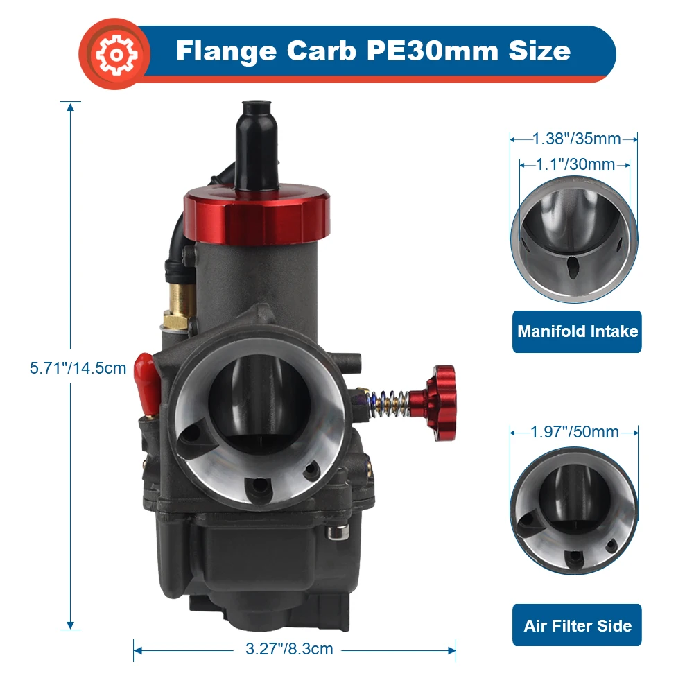 Stroke Engine PE30mm Carb For YAMAHA SUZUKI KAWASAKI Dirt Bike Mini Bike Motorcycle Carburetor for 250cc-300cc GY6 4