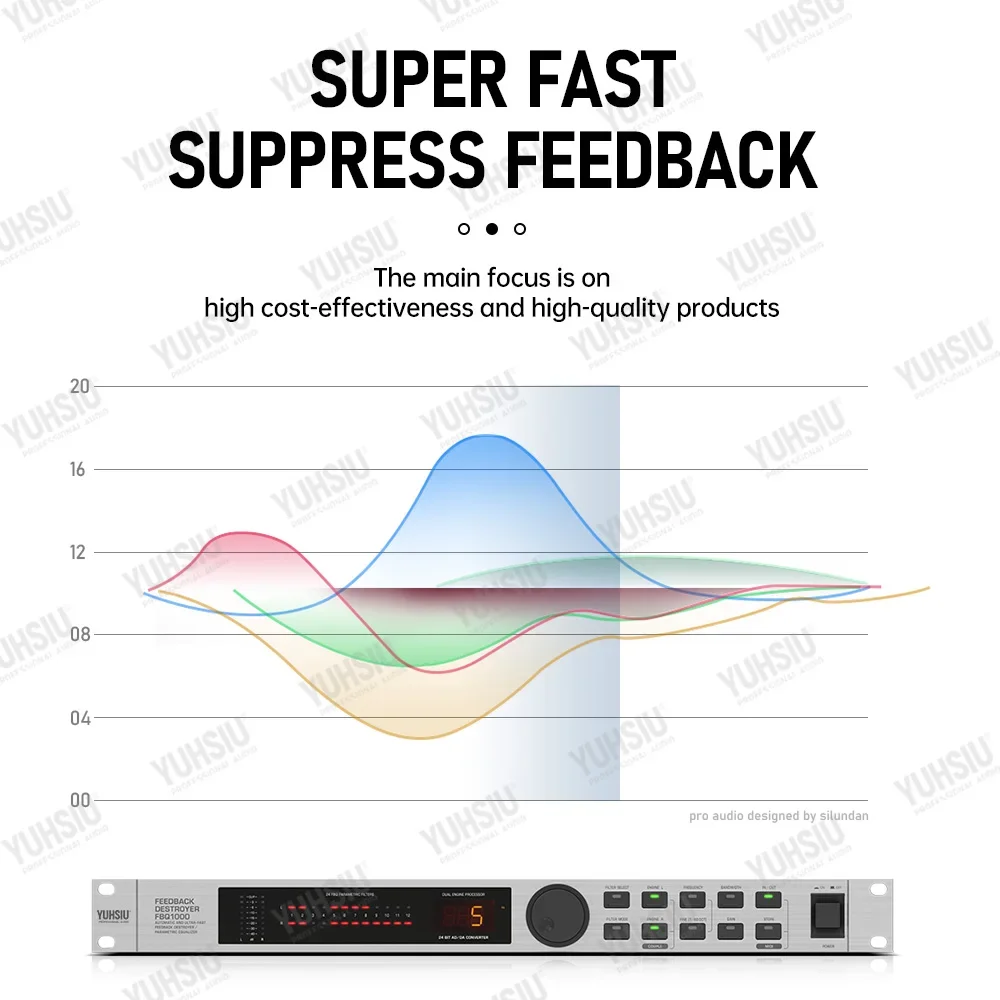 YUHSIU Professional Feedback Destroyer Automatic And Ultra-Fast Performance Stage Automatic Anti-Howling Mic Frequency Shifter