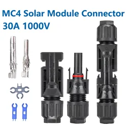 400/200/100/40/20/10 Pcs Photovoltaic Solar Connector Kit 1000V 30A Panel Solor Connectors for PV/MC Cable 2.5/4/6mm2