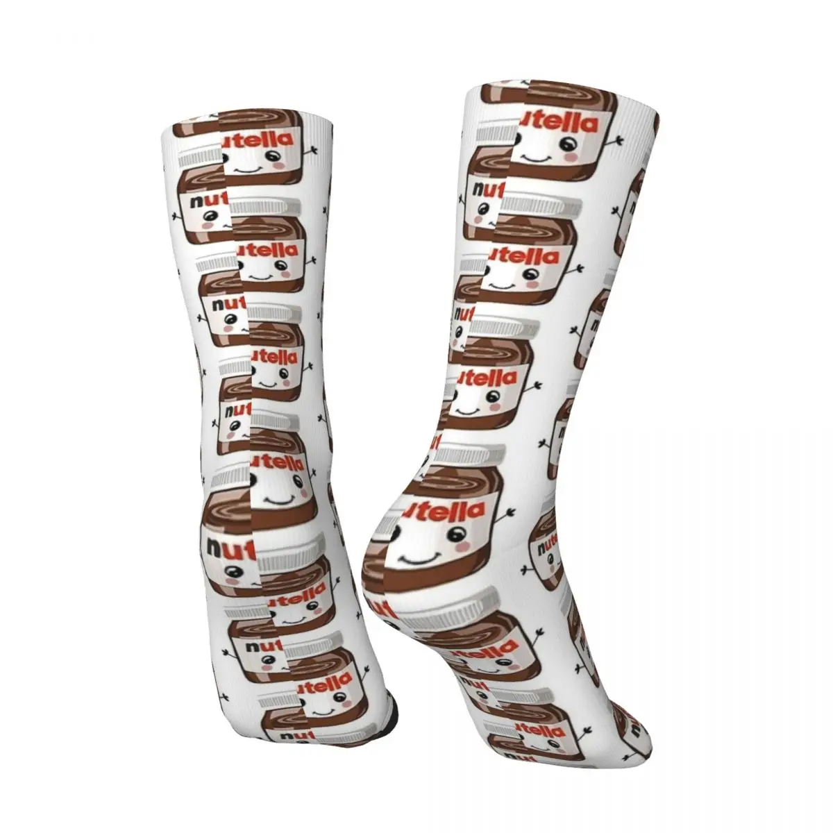 Nutella Cutie Socks Chocolate Hazelnut Sauce Casual Stockings Women Men Soft Breathable Sports Socks Autumn Anti-Slip Socks