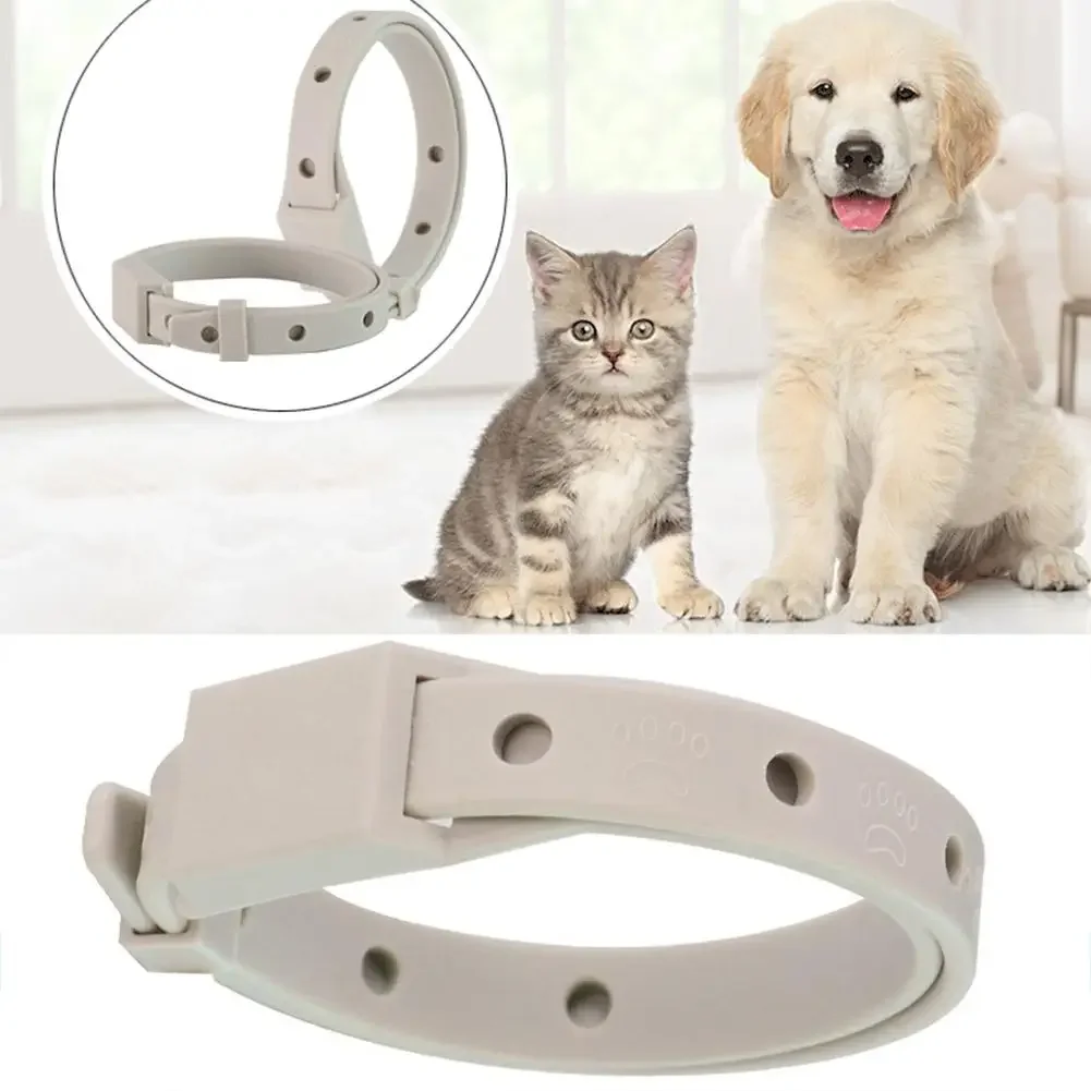 Flea And Tick Collar Silicone Adjustable Dogs Cats Collar 8 Month Protection Anti-mosquitoes Insect Repellent Pet Supplies Pets