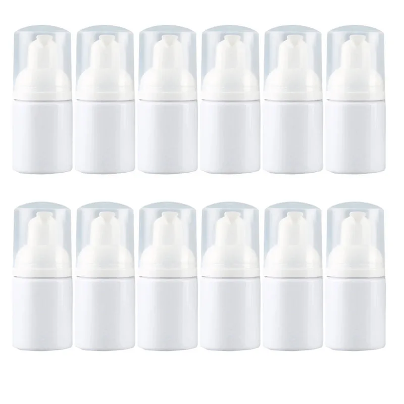 

10/15/20pcs Mini Foaming Soap Pump 30ML Refillable Empty Bottle Portable Plastic Foam Dispenser Bottle for Cleaning Travel