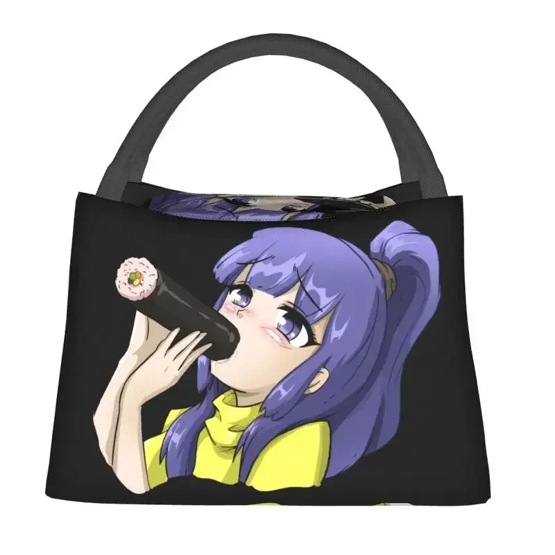 Custom Otaku Ahegao Etchi Lewd Lunch Bags Women japanese Anime Waifu Cooler Thermal Insulated Lunch Box for Office Travel