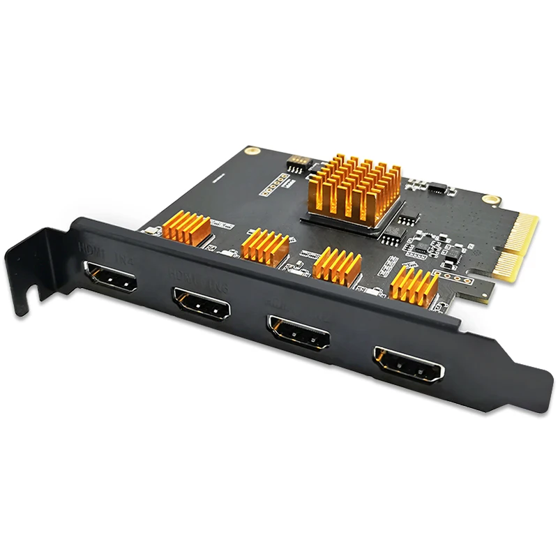 HDMI Video Capture Card with Built-in PCIe High-definition Recording Conference OBS Vmix 4-way Multi-channel Machine Computer