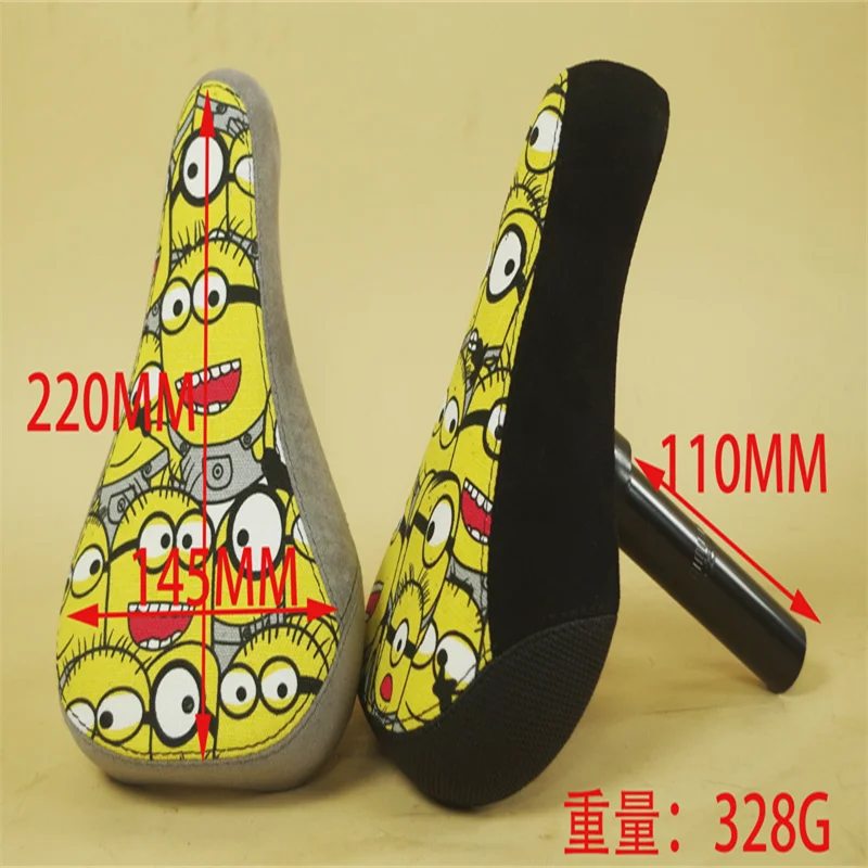 BMX Bicycle Seat Cushion, Cartoon Doll Seat Bag, Performance Car Saddle, All in One, 25.4