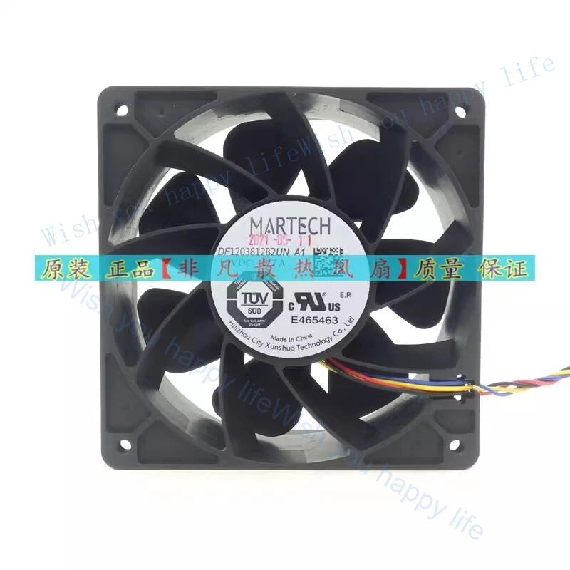 V+   FOR  MARTECH DF1203812B2UN A1 12V 2.7A 12038 12CM 4-Pin Cooling Fan