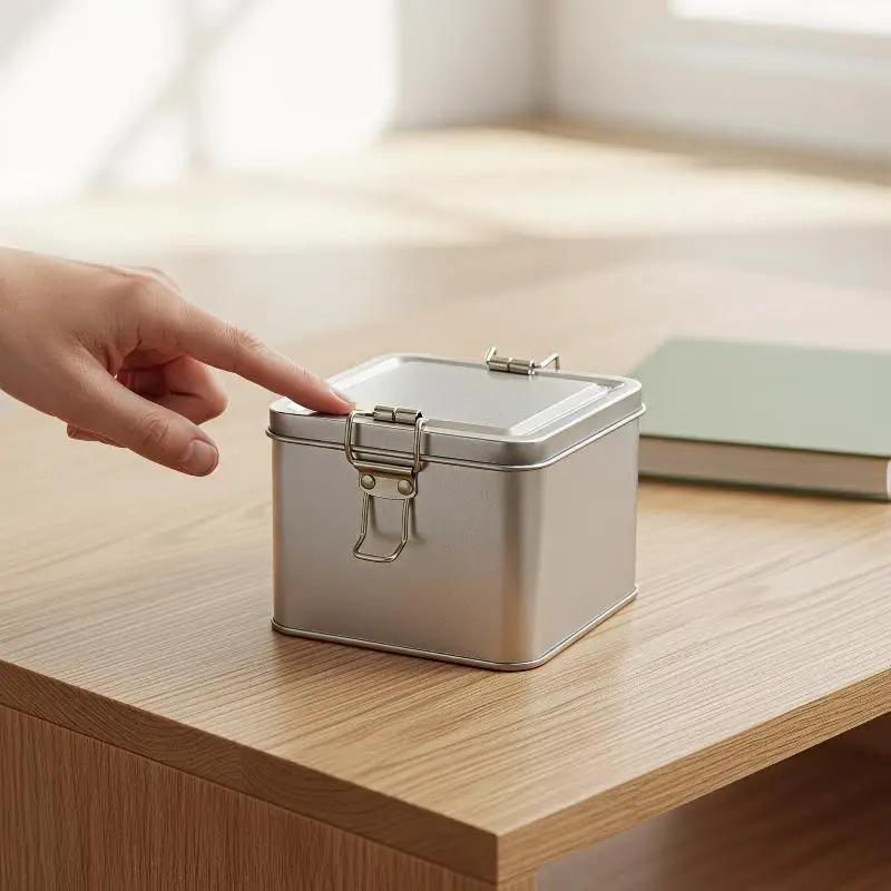 Mini Sealed Metal Tin Box Portable Storage Case For Coin Jewelry Candy Small Item Organizer