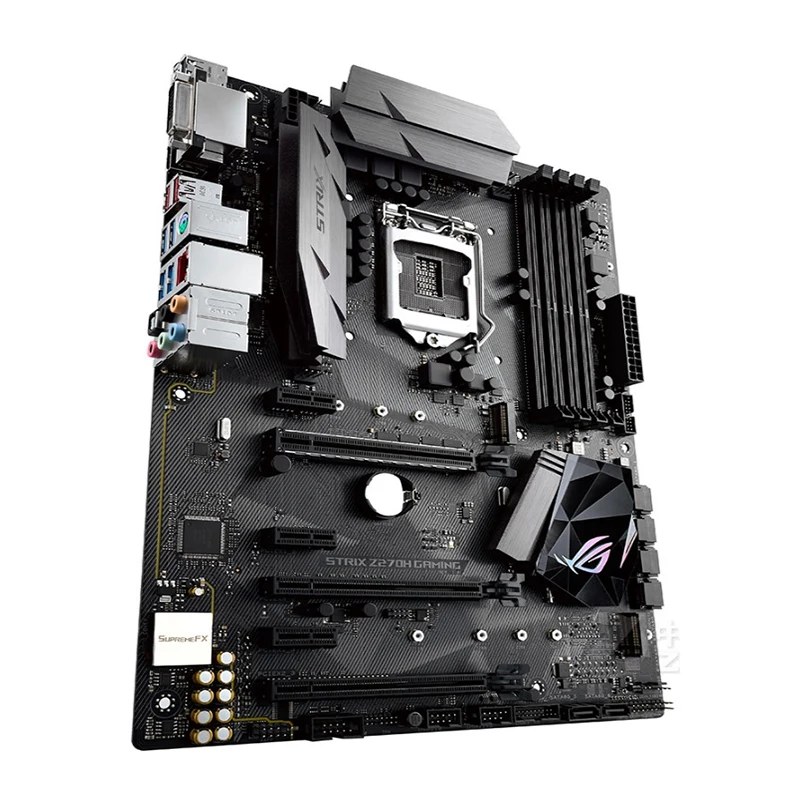 Imagem -03 - Placa-mãe para Jogos Intel Z270 Z270h Rog Strix Original Lga 1151 Ddr4 M.2 Nvme Usb 3.0 Sata3 Desktop Mainboard Usado