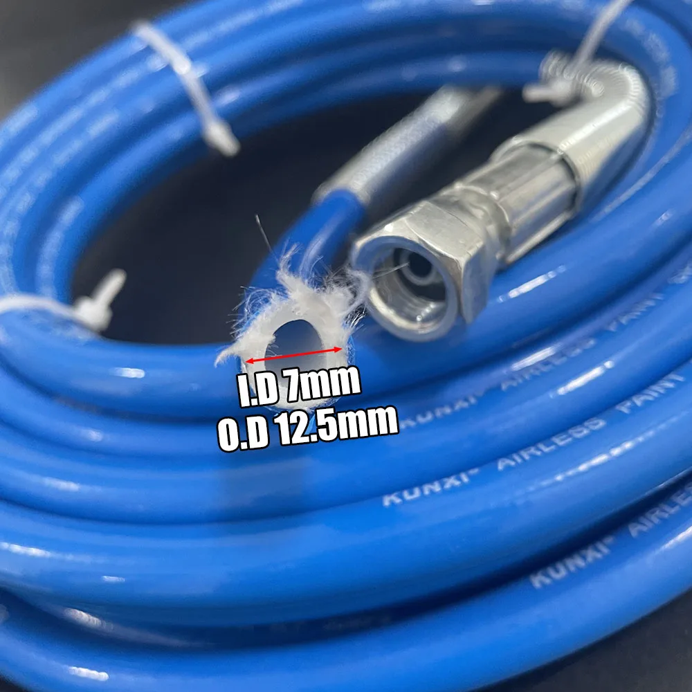 Double Layer Woven Fiber High-Pressure Hose * 7250PSI Universal Spray Paint Flexible Hose Equipped With 1/4 Pair of Wire And Tee