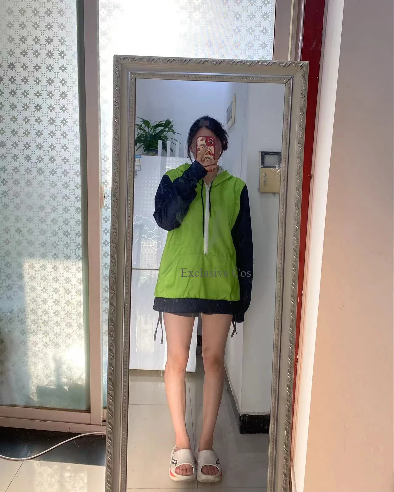 AnimeAlien Zim Hoodies Jacket  Invader Cosplay Costume Coat Hooded Zip Up Pullovers Sweatshirts with Ears Halloween