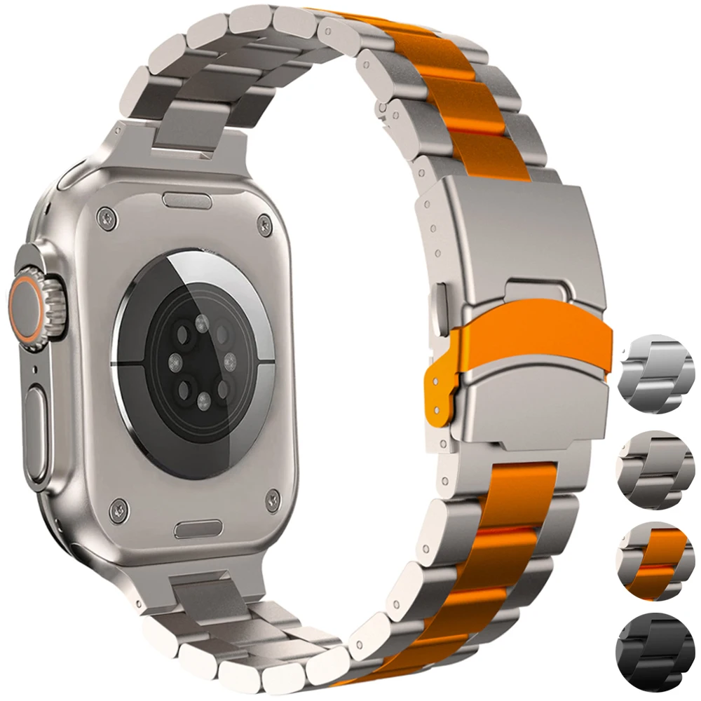 【セール中】チタンカラーストラップ Apple Watch シリーズ 11 10 42 46mm SE 3 44 45mm メタルバンド IWatch Ultra 3 2 49mm ステンレススチールブレスレット