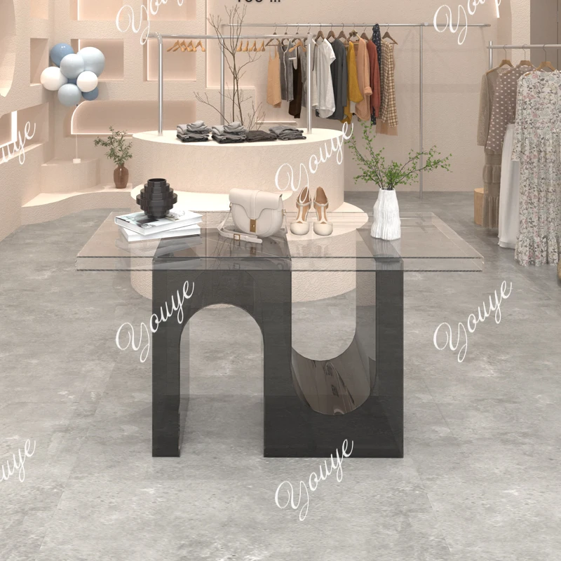 Clothing store Nakashimadai water platform shopping mall display stand acrylic high and low display stand