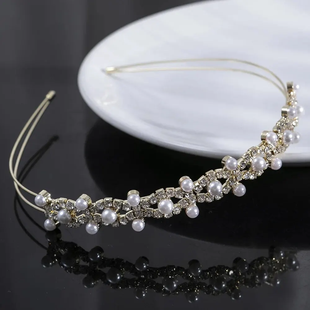 Multi-layer Pearl Rhinestones Pearl Headband Hair Accessories Bridal Hair Accessories