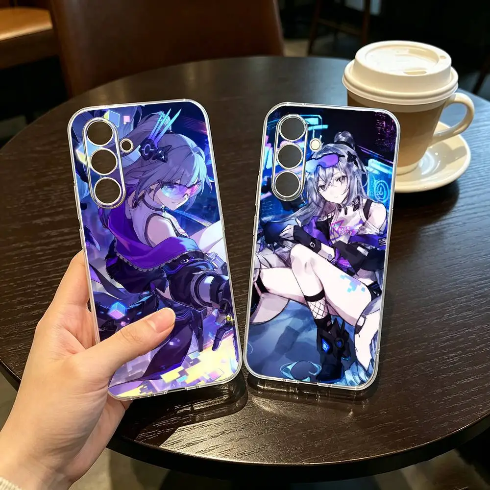 

Game S-Silver Wolf HSR Phone Case Transparent Silicone Soft For SamsungA10,12,20,21S,30,31,40,50,51,52,70,71