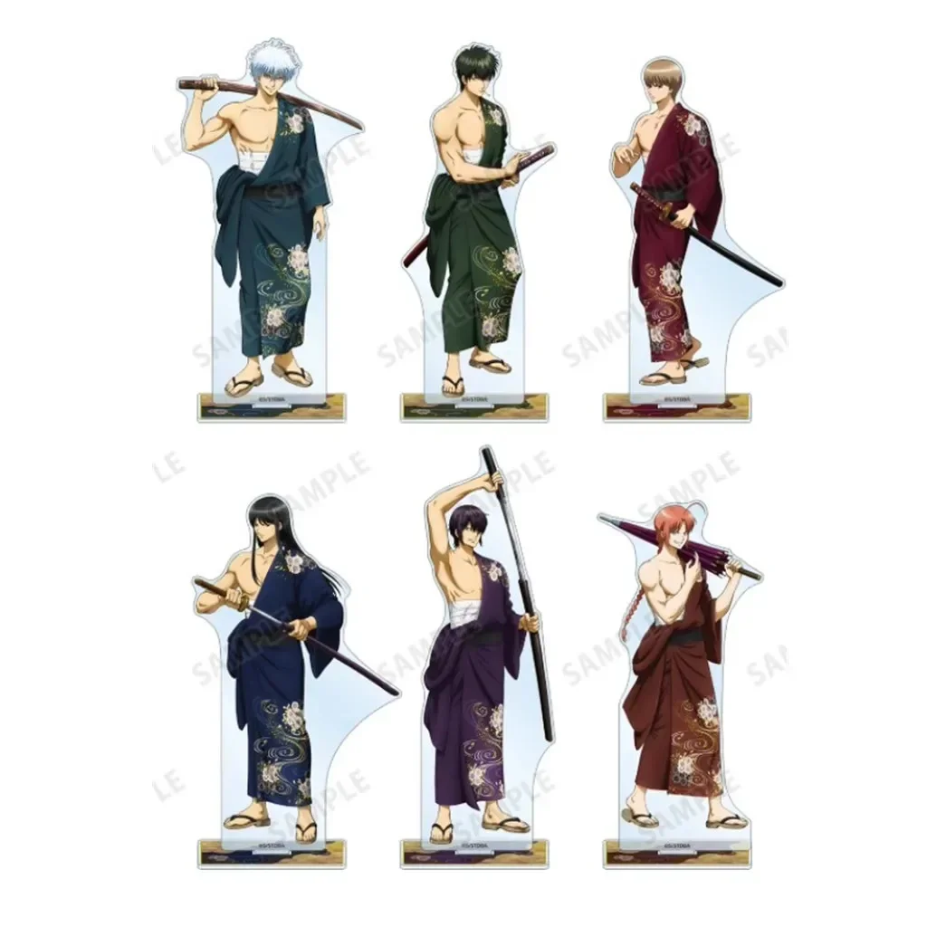 

Game Sakata Gintoki Hijikata Toshirou Okita Sougo Takasugi Acrylic Stand Doll Anime Figure Model Plate Cosplay Toy for Gift
