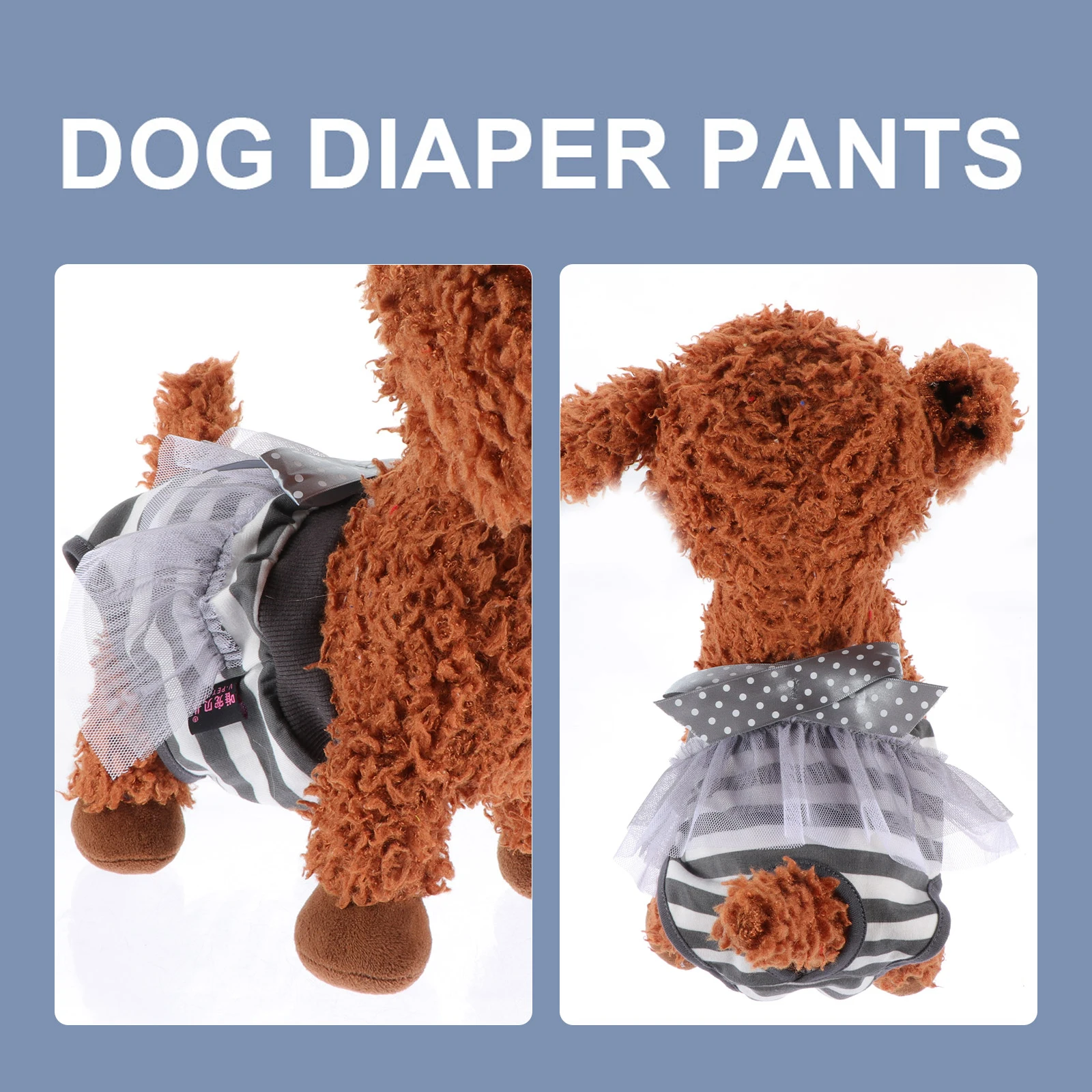 

Pet Diaper For Female Dogs Washable Cotton Dog Period Pants Reusable Comfortable Decorative Puppy Diaper Dog Supply