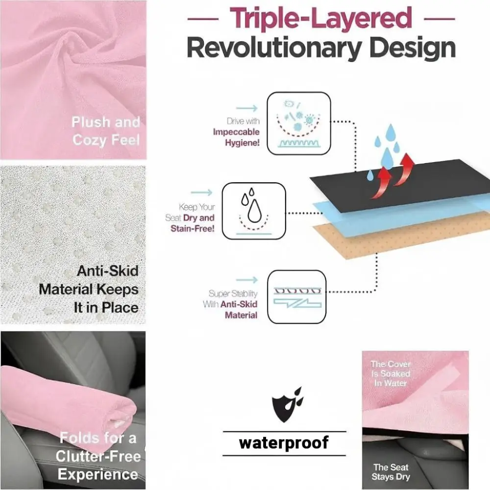 Waterproof Car Back Seat Cover Quick Dry Non-Slip Sports Auto Cushion Comfortable Sweat Absorbent Rear Bench Towel Seat Covers