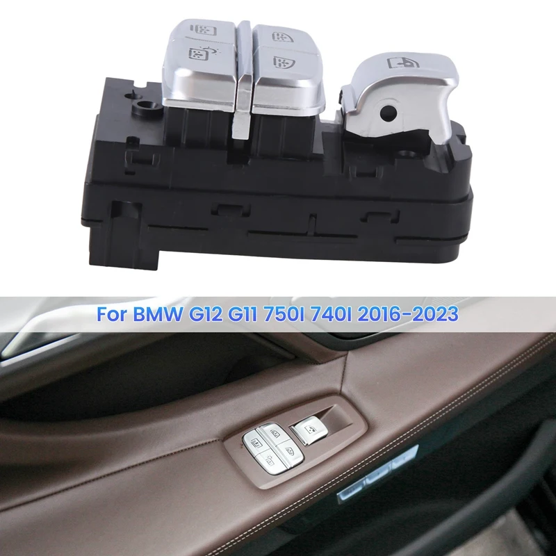 

Black Car Rear Door Power Window Switch for BMW G12 G11 750I 740I 2016-2023 61319382506