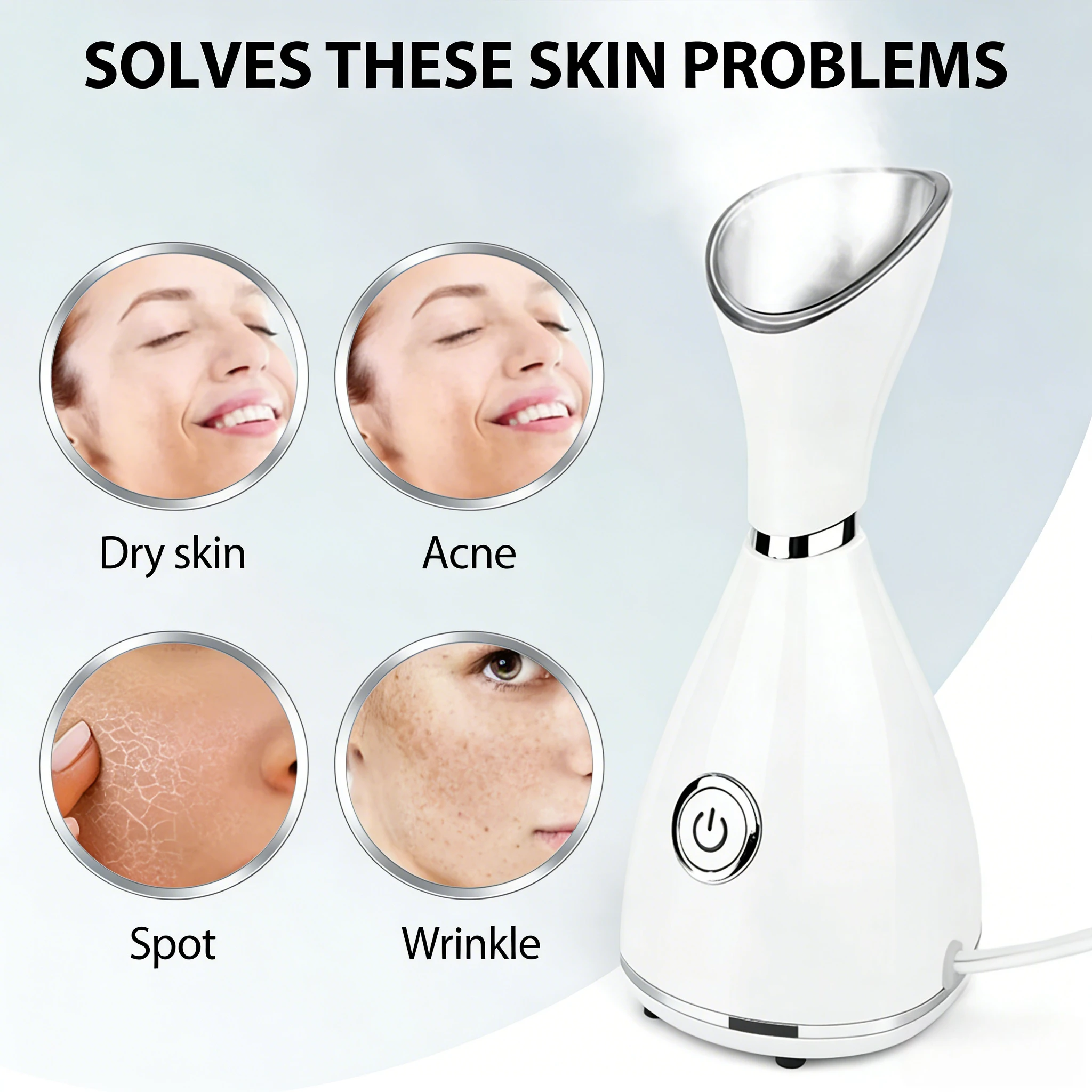 

High Quality Portable Nano Ionic Facial Steamer Hot Mist Face Sauna for Daily Hydration Reducing Dryness Spots and Wrinkles