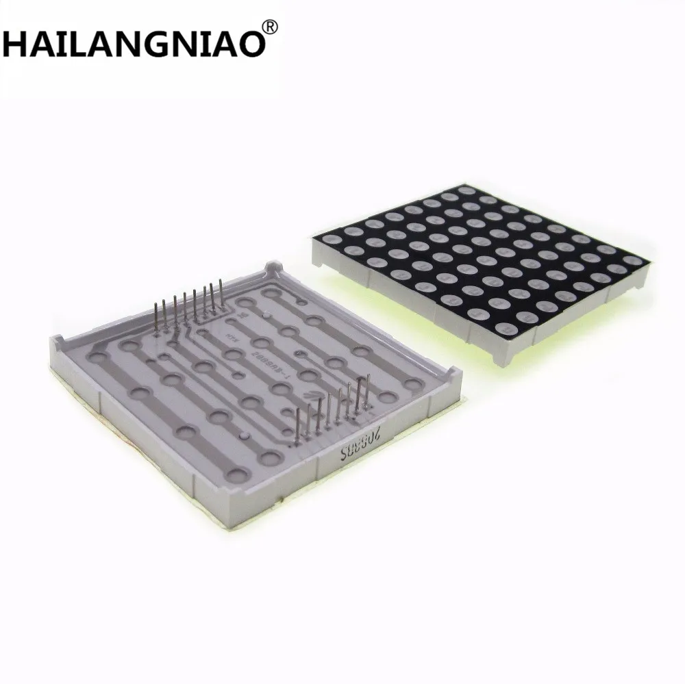 8x8 5mm matriz de pontos 8*8 16pin tubo digital vermelho ânodo comum display led módulo eletrônico diy 2088bs 2088as