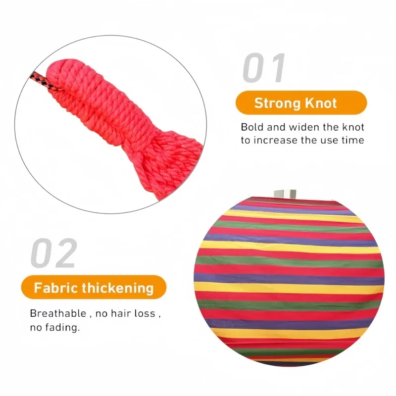 Outdoor/Indoor Rope Double-Hang Bed, Suitable for Camping,Outdoor Canvas Hammock / Beach, Travel, and Backyard Relaxation Use