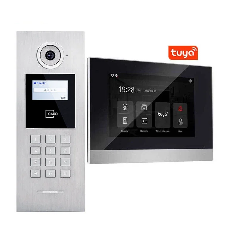 Videw Support Tuya App Visual Interphone Door Bell 7 Inch Smart Video Doorbell Intercom System Smart Security System