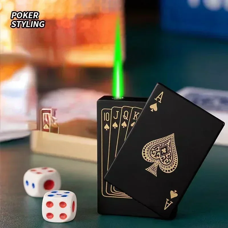 VIP Hot Selling Ace of Spades Poker Lighter Windproof Butane Gas  Lighter Interesting Men's Gadgets Wholesale Dropshipping