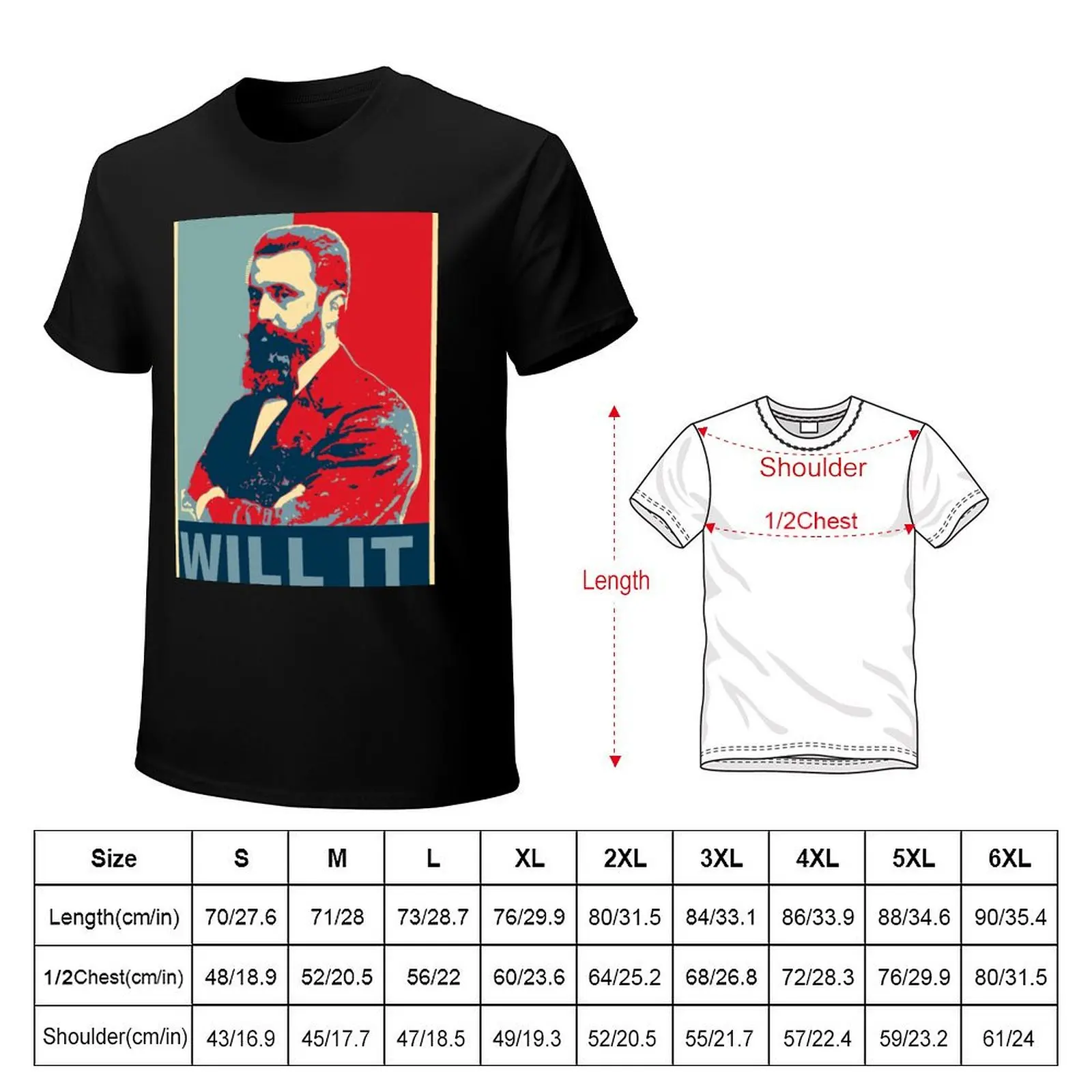 Theodore Herzl Hope Poster T-Shirt Sun Block Outdoor T-Shirt