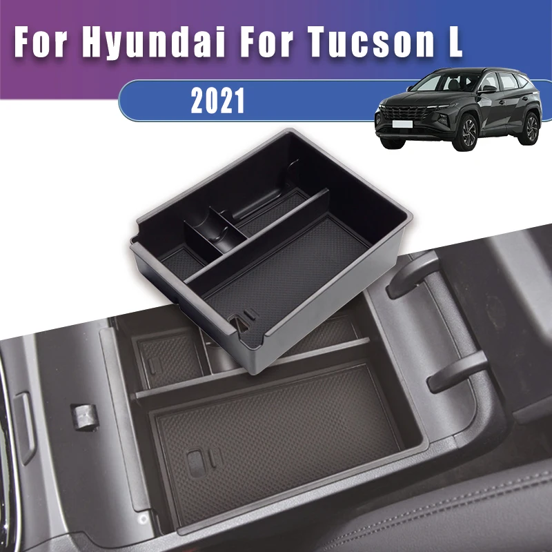 

Органайзер на подлокотнике для Hyundai Tucson L 2021, литой консольный ящик для хранения с USB-портом, идеально подходит для салона автомобиля, гаджет