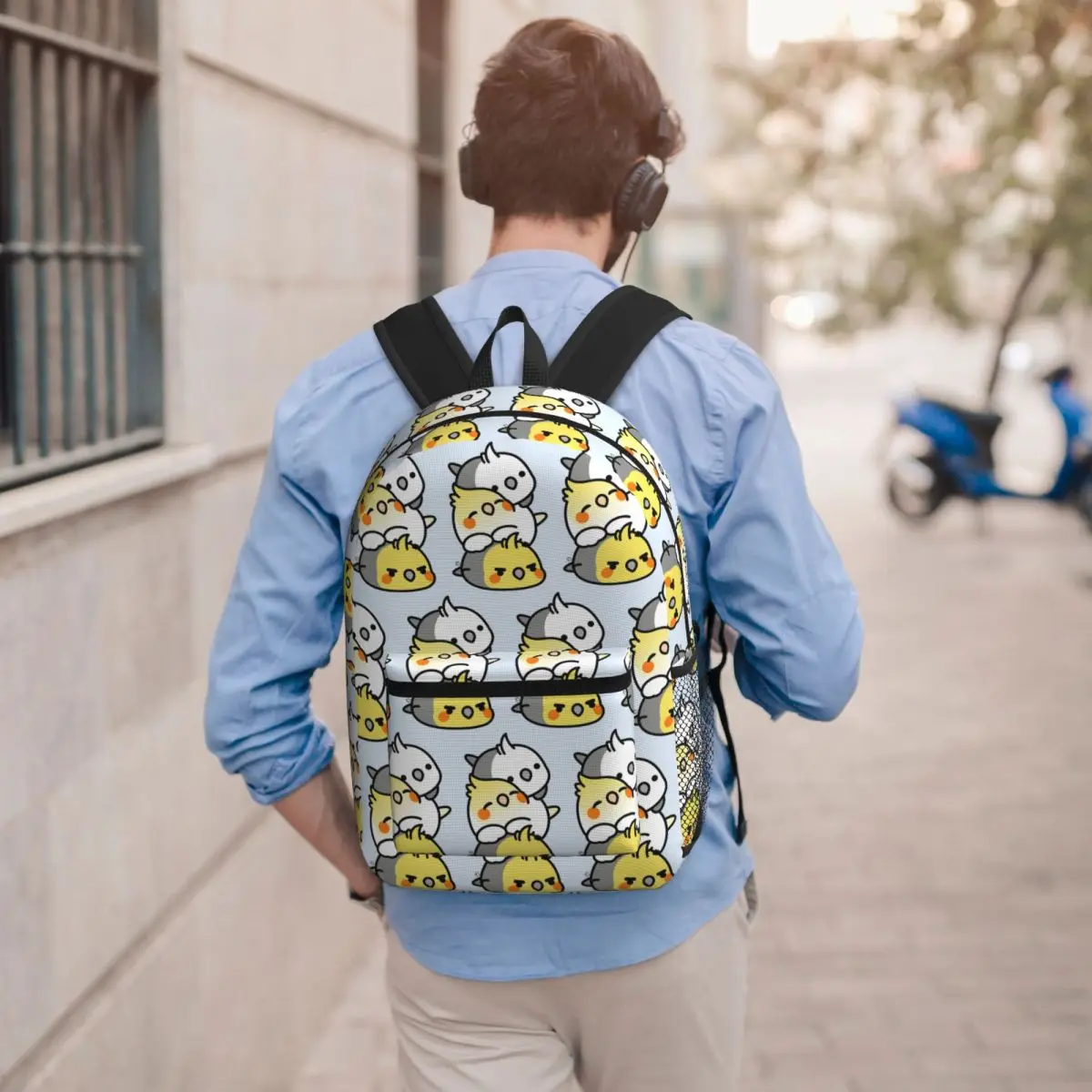 Pet Birds Cute Cockatiel Budgie Parrot Student Backpack School Bag Hiking Travel Daypack for Men Women Bookbag Shoulder Bags