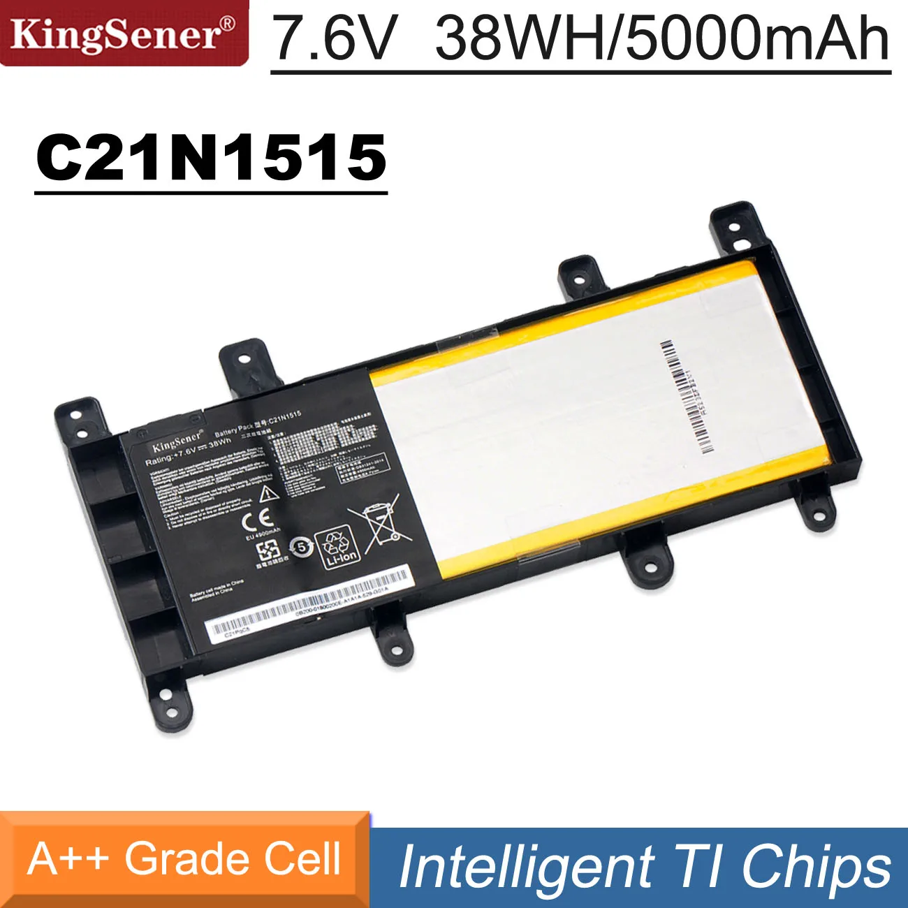 KingSener C21N1515 Аккумулятор для ноутбука ASUS F756UW F756UX K756UW P2720UQ P2730UQ P2740UQ P756UJ R753UA R753UB R753UX X756U 38WH