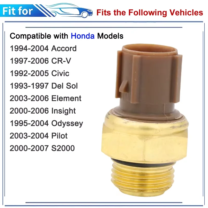 Radiator Coolant Fan Temperature Sensor Switch 37760-P00-003 377600-P00-004 for Acura Honda Accord Civic CR-V Odyssey Pilot