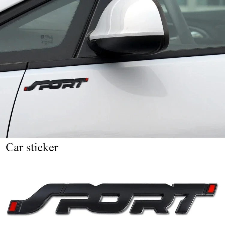 3D SPORT Graphic Logo Personality Car Metal Sticker Badge Emblem Sticker Auto Trunk Fender Decal For Mitsubishi Car Universal