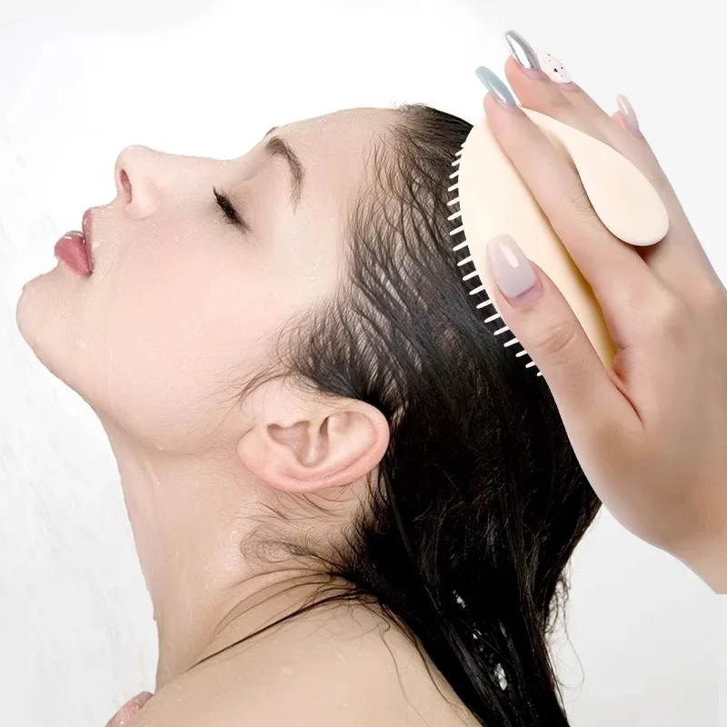 فرشاة غسيل الشعر ذات الأسنان الناعمة لتدليك فروة الرأس للبالغين، مشط تنظيف فرشاة الشعر #2