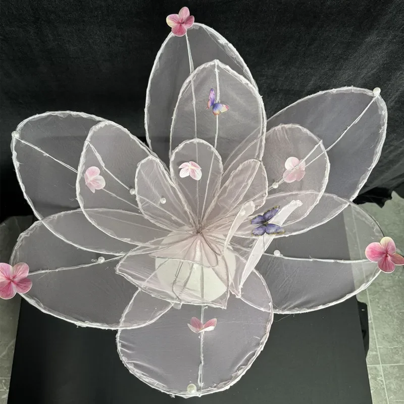Handmade Organza Flower Petals for Wedding Stage Decoration Artificial Floral Fabric Modeling Supplies Party Event Backdrop