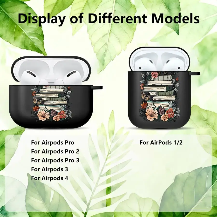 Earphone Cases Cover Case For Airpods Pro2 Pro3 4 1 3 2 Pro Cartoon Bookshelf view 3