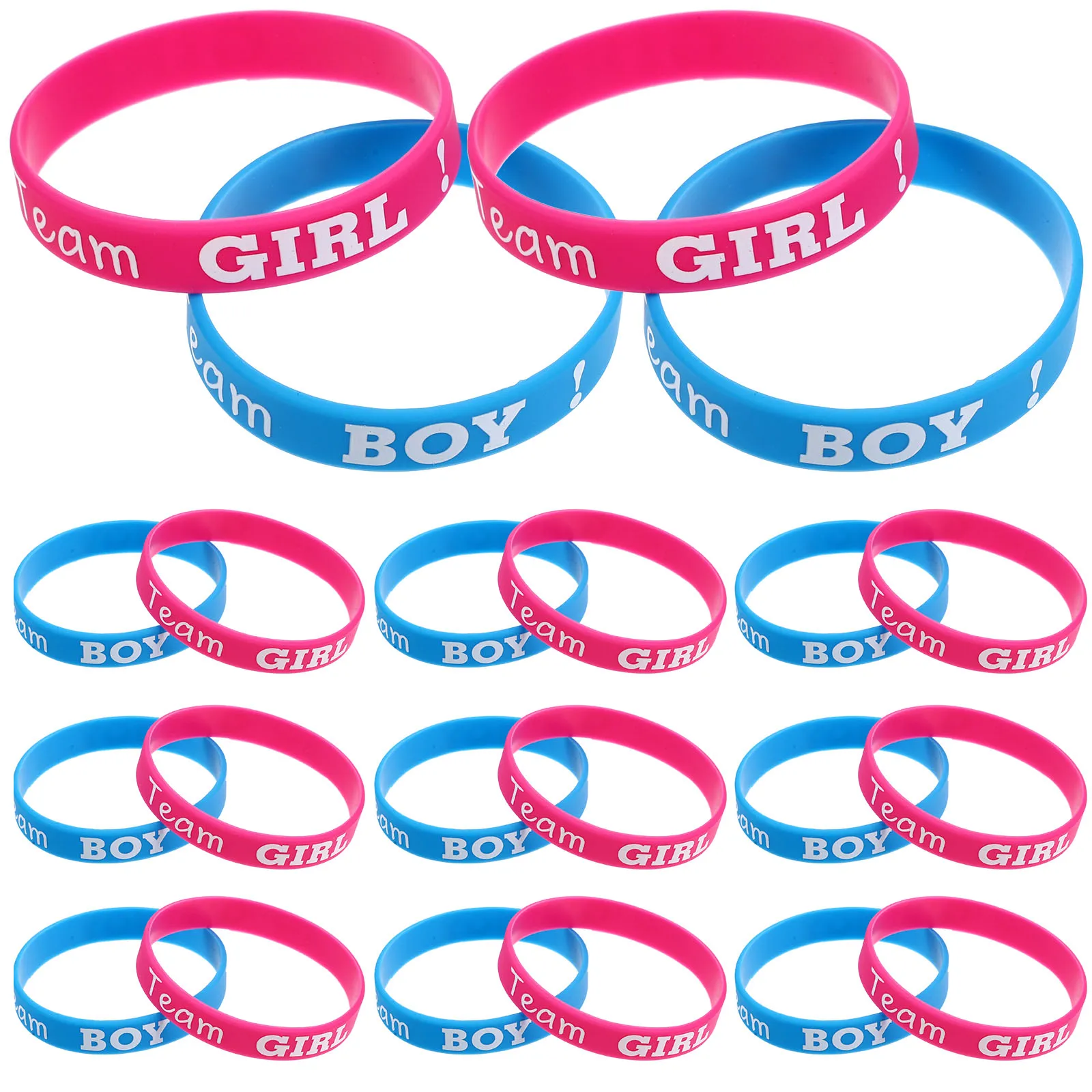 

Gender Reveal Bracelets Silicone Wristb Team Boy Girl Party Supplies Baby Shower Accessories Adjustable SizeReusable