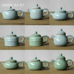 Mini Tea Pet Ornaments Boutique Ceramic Fingertip Pot Ge Kiln Tea Set Accessories Pocket-size Teapot Tea Table Decoration