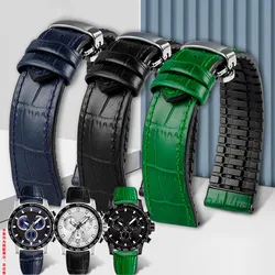 cowhide lea-ther Silicone Watchband For Seiko Strap Hamilton Tudor Tissot Rubber Bottom Waterproof Watch Bracelet 18mm 20mm 22mm