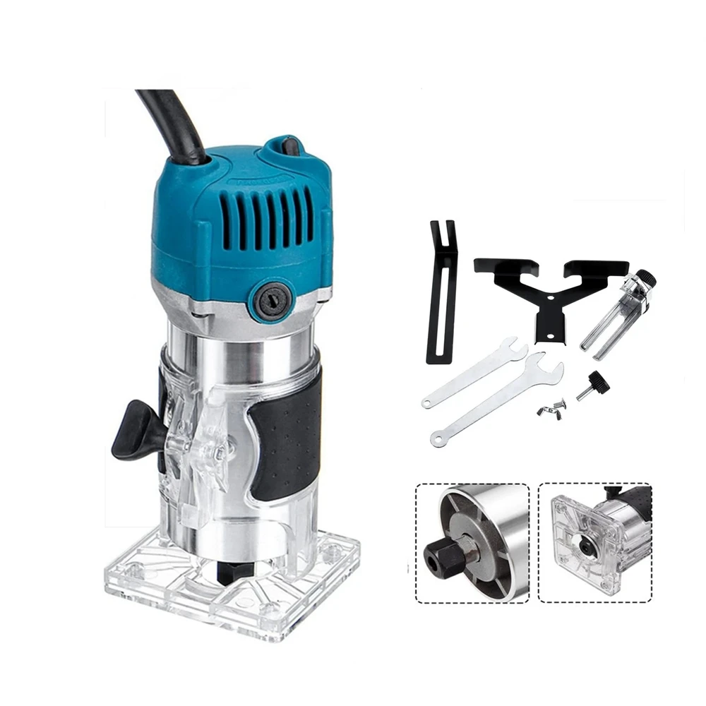 1200W 30000rpm Electric Trimmer Wood Milling Machine Carpentry Manual Trimming Tools Woodworking Laminate Trimmer Engraving Slot