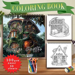 30 Sheet Adult Drawing Book-,8.3x 8.3 inch 100gsm thick paper for soothing, anxiety and more, perfect for many holiday gifts!