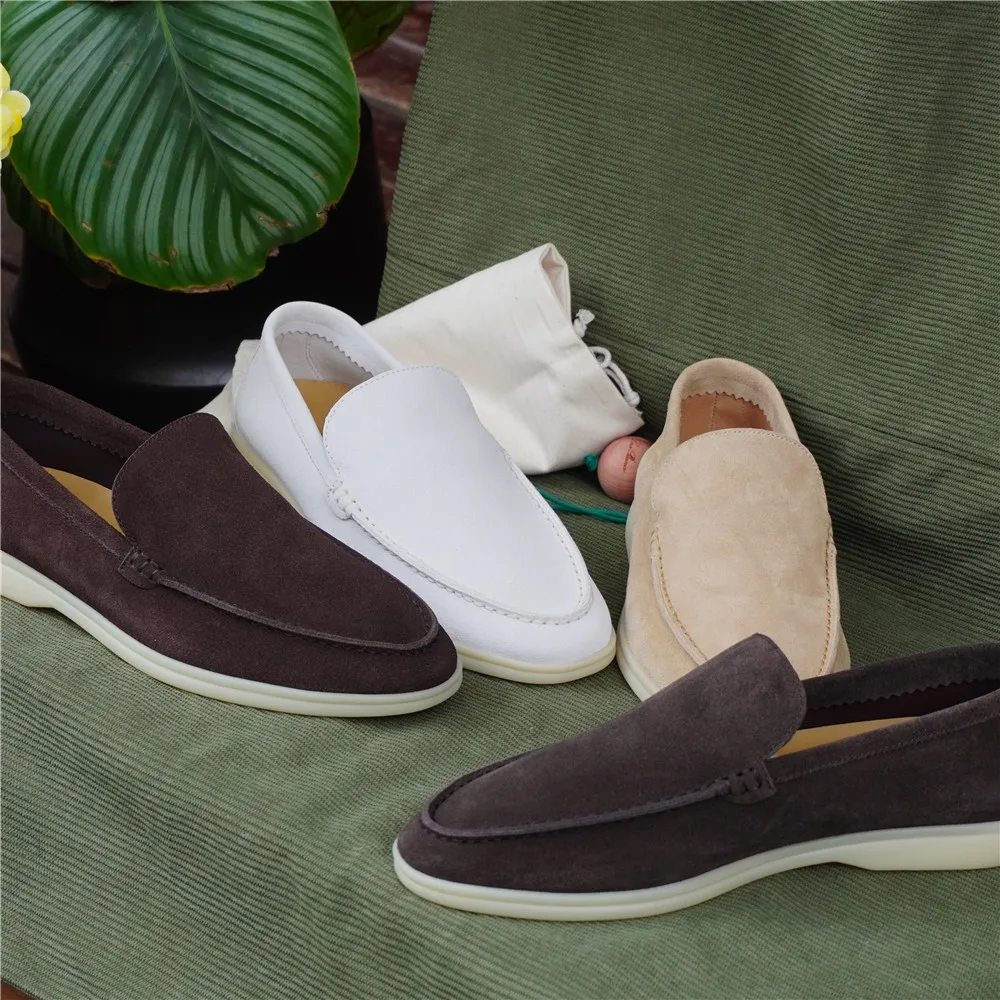 

Мужские повседневные туфли Summer Walk, ручной работы, оригинального качества, из овчины, удобные слипоны для вождения.