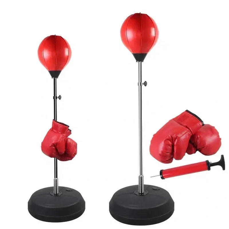 Stress Relief Fitness with Stand Kids Adults Height Adjustable Freestanding Boxing Speed Training Punching Bag Ball