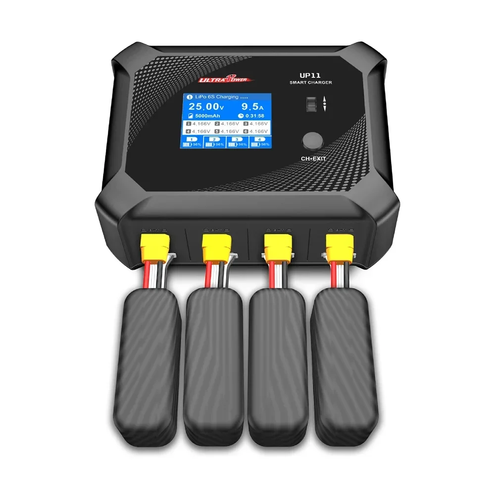 ULTRA POWER UP11 Battery Charger AC 240W DC 600W Four Channels Smart Blance Charger for 1-6S LiPo/LiHV/LiIon/LiFe RC FPV Battery