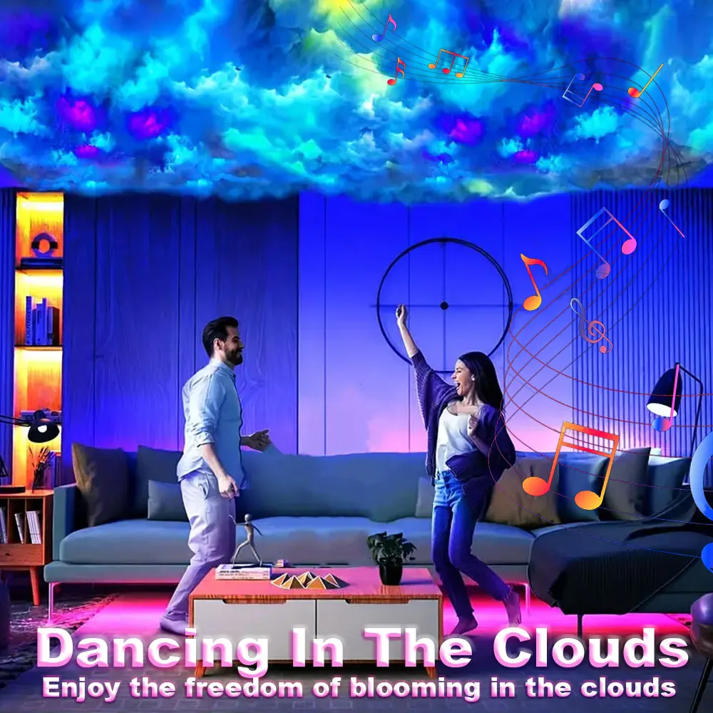 3D Cloud Lightning Light 7 types Kit Smart Cloud Light small thundercloud light 360 Degree Wireless Remote APP for Home Decor