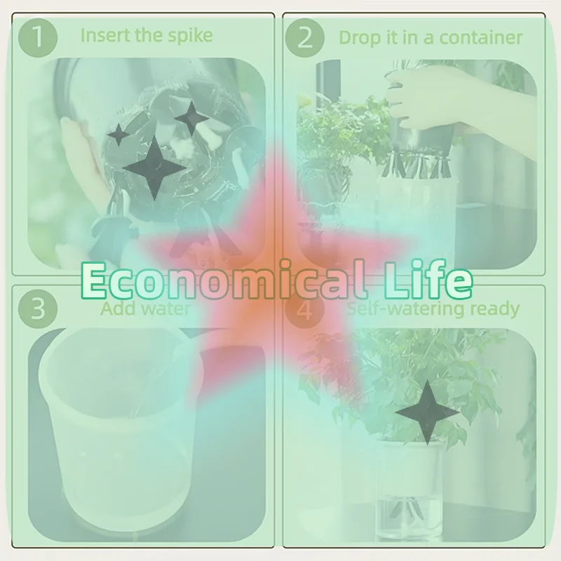 [MOA]10 Sets Plastic Self-watering Columns Adjustable Slow-release Irrigation Posts For Indoor/outdoor Plants[MOA]