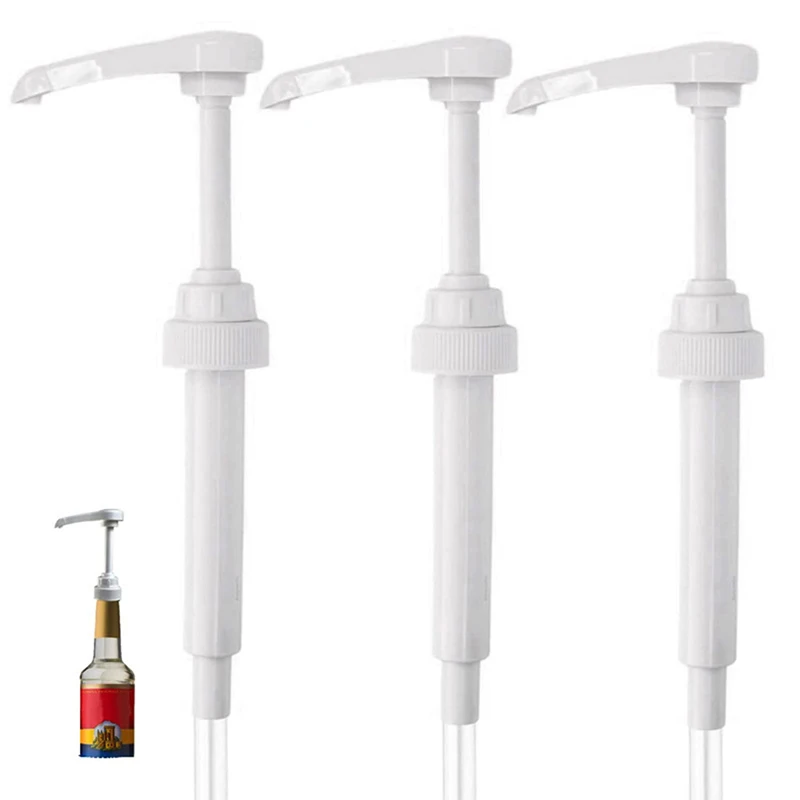Dispensador de bomba de sirope, boquilla de presión de salsa de repuesto, contenedores de bomba de botella para café, condimentos de cocina, líquido, 1 unidad